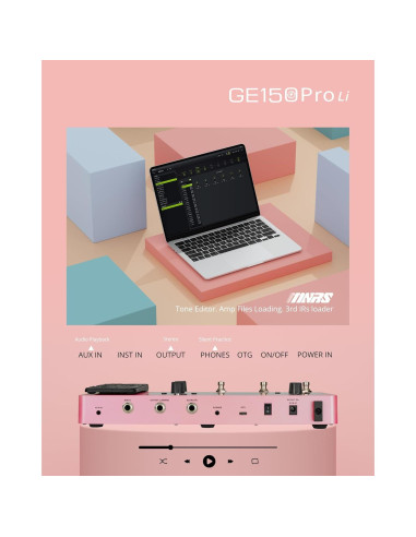 Pedal de Efectos MOOER GE150 Pro Li Rosa para Guitarra