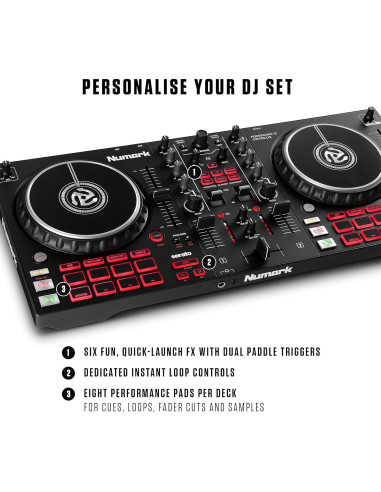 Controlador DJ Numark Mixtrack Pro FX + Auriculares HF125