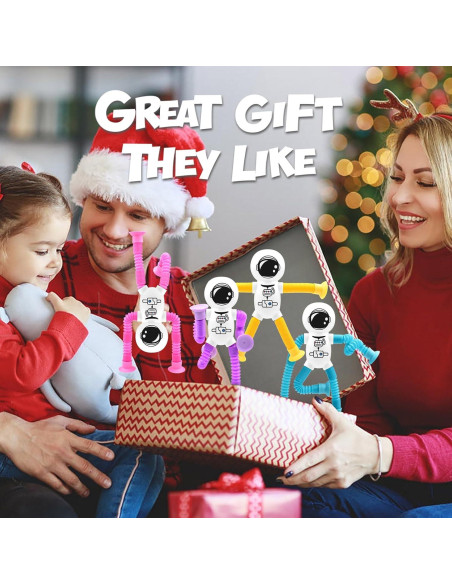 4 Juguetes Astronauta con Ventosa Telescópica Yrissmiss