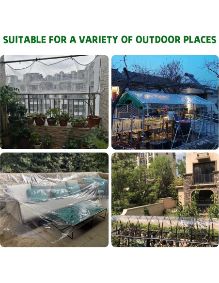 Lona Transparente Resistente al Agua JIAN YA NA 1x1.5m PVC