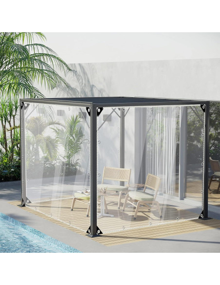 Lona Transparente Resistente al Agua JIAN YA NA 1x1.5m PVC