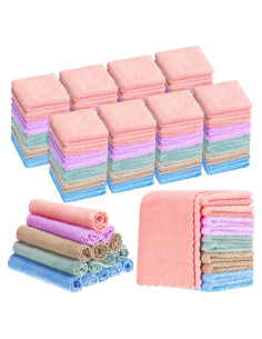 Paquete de 100 Toallitas de Microfibra Handepo 25x25 cm Coloridas