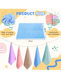 Paquete de 100 Toallitas de Microfibra Handepo 25x25 cm Coloridas 2