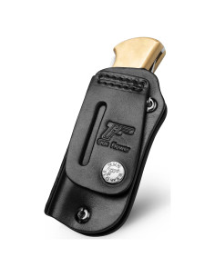 Funda de Cuero GUN & FLOWER para Cuchillo Buck 110/112 Negra