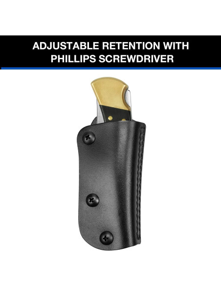 Funda de Cuero GUN & FLOWER para Cuchillo Buck 110/112 Negra