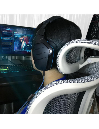 Cable de audio para auriculares Puiixur 2m con control de volumen