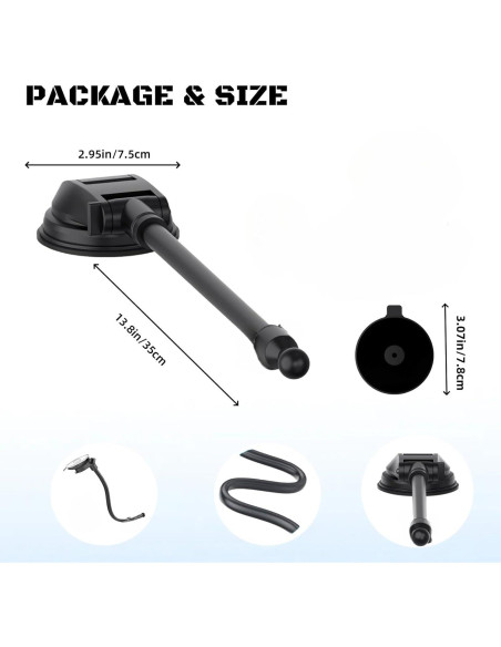 Soporte de Ventosa Epronic para Pantalla Carplay 30 cm Ajustable