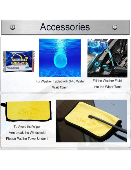 Limpiaparabrisas HODEE 66cm + 43cm + 36cm para Subaru