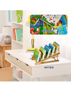 Estantería para Niños AAiphuwew 2 Piezas Madera 5 Niveles 2