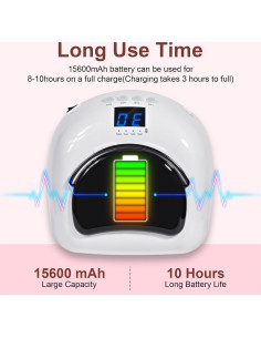 Lámpara de Uñas UV LED 96W Ludysic Inalámbrica Portátil 2