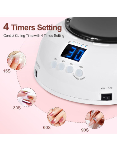 Lámpara de Uñas UV LED 96W Ludysic Inalámbrica Portátil