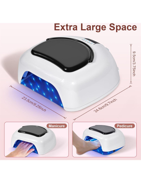 Lámpara de Uñas UV LED 96W Ludysic Inalámbrica Portátil