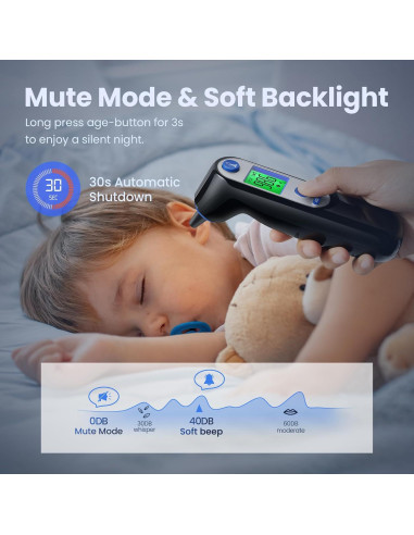 Termómetro de oído digital Viproud para bebés y adultos, 1s