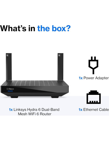 Enrutador Mesh WiFi 6 Linksys MR20EC Doble Banda 3.0 Gbps