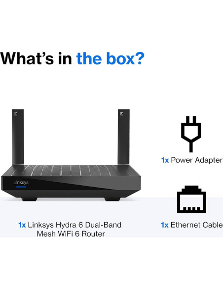 Enrutador Mesh WiFi 6 Linksys MR20EC Doble Banda 3.0 Gbps