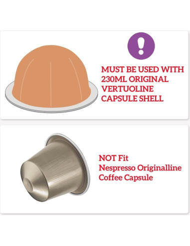 Cápsula de café reutilizable BENFUCHEN para Vertuo Next 230ml