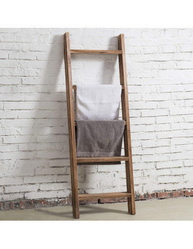 Escalera de Manta MyGift de Madera Quemada 137 cm 5 Niveles