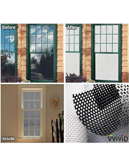 Película de Ventana Perforada VViViD Blanca 30.48x137.16 cm