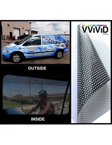 Película de Ventana Perforada VViViD Blanca 30.48x137.16 cm