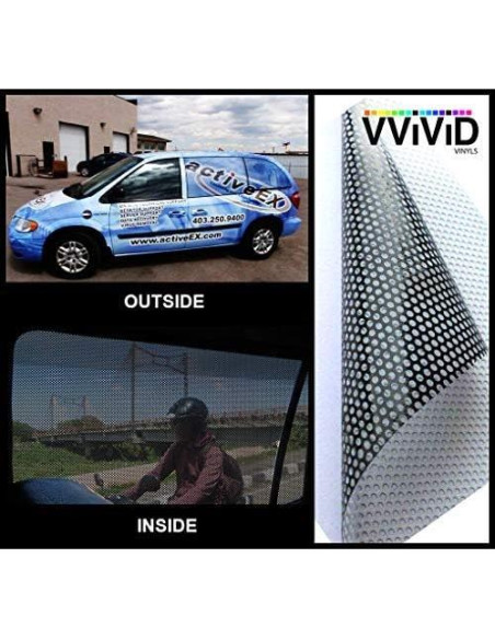 Película de Ventana Perforada VViViD Blanca 30.48x137.16 cm