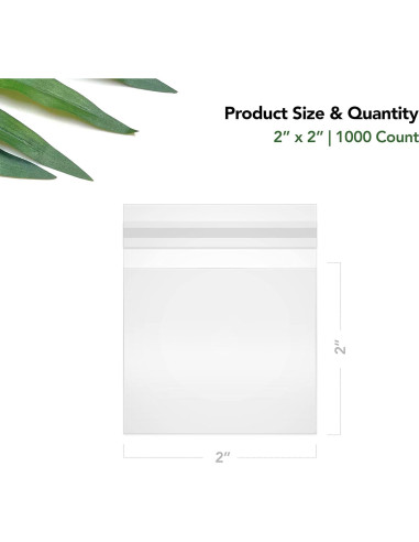 Bolsas de Celofán Transparentes 2x2" Seal Fresh - 1000 Unidades