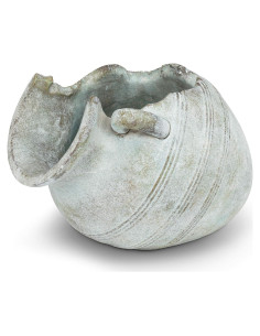 Maceta Jarrón Invertido Colección Abbott Cemento Gris 15.24 cm