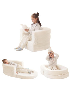 Cama Plegable 3-en-1 Welnow para Niños Beige 73x60 cm