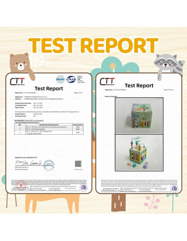 Cubo de Actividad de Madera Airlab para Bebés 1-3 Años