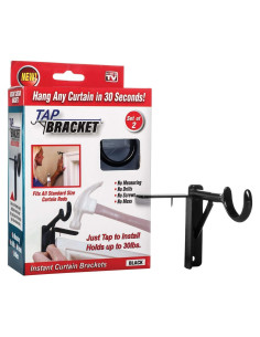 Soporte para Cortinas Spark Innovators Negro - Juego de 2