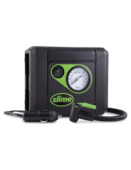 Inflador de Neumáticos Slime 40060, Compacto 12V, 10 min