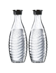 Carafe de Carbonatación Sodastream Clara Vidrio 613.5 ml - Paquete de 2