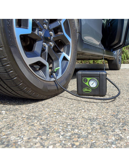 Inflador de Neumáticos Slime 40060, Compacto 12V, 10 min