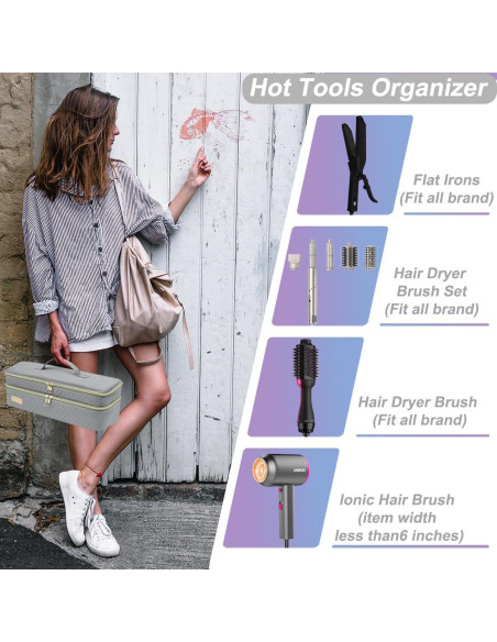 Bolsa de Viaje para Herramientas de Cabello Revlon Gris