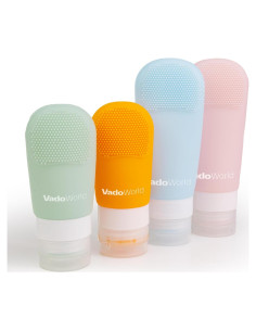 Juego de Botellas de Viaje VadoWorld 4 Piezas 90ml y 60ml