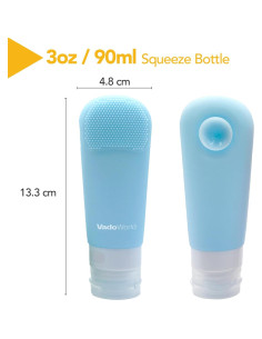 Juego de Botellas de Viaje VadoWorld 4 Piezas 90ml y 60ml 2