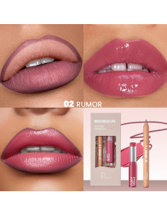 Combo de 2 Piezas de Pintalabios y Lápiz de Labios Pudaier 2