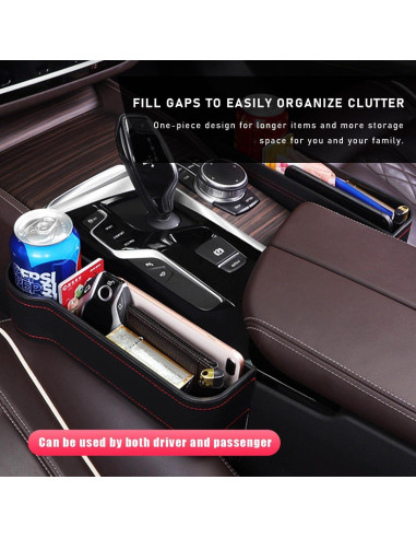 Relleno Espacio entre Asientos Sylvil con Portavasos Negro