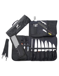 Bolsa de cuchillos para chefs EVERPRIDE negra - Sostiene 10 cuchillos