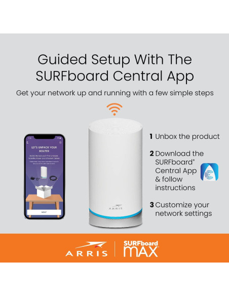 Módem ARRIS Surfboard SB8200 DOCSIS 3.1 + Router Mesh AX6600