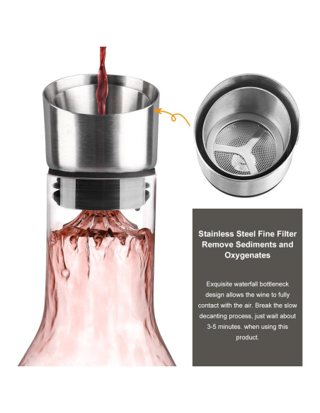 Decantador de Vino Cambareign 1.77L Cristal Aerador