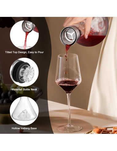 Decantador de Vino Cambareign 1.77L Cristal Aerador