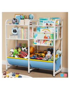 Estantería Montessori GUIBUKEYAN 3 en 1 para Niños Azul