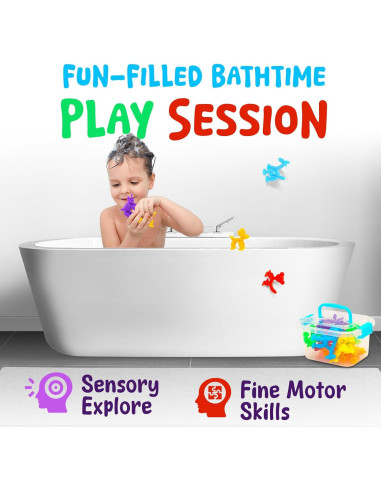 Juguetes de baño sensorial Imdroi - 12 animales de ventosa