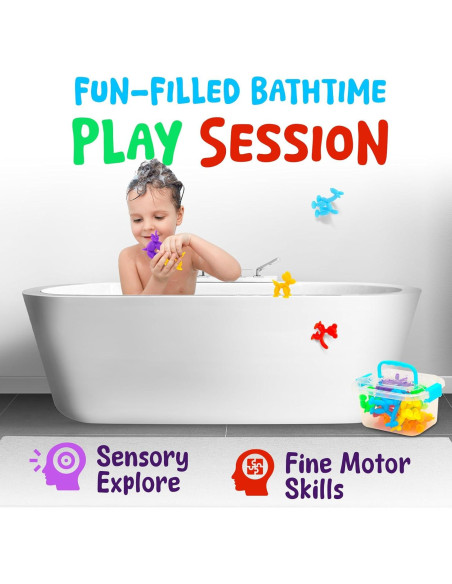 Juguetes de baño sensorial Imdroi - 12 animales de ventosa