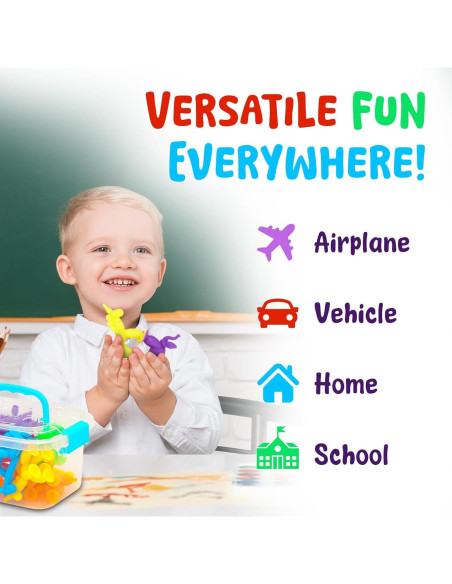 Juguetes de baño sensorial Imdroi - 12 animales de ventosa