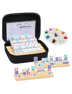 Juego de Dominó Mexicano Doble 12 Uvcany con 4 Bandejas