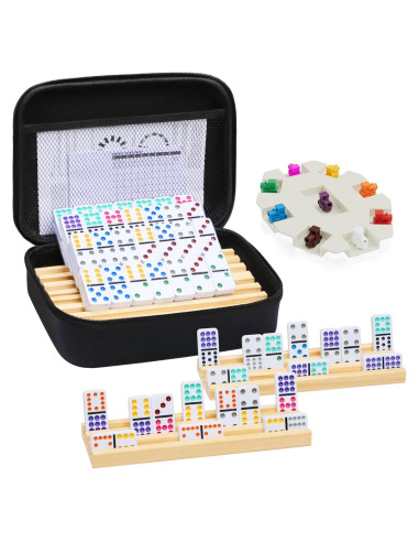 Juego de Dominó Mexicano Doble 12 Uvcany con 4 Bandejas