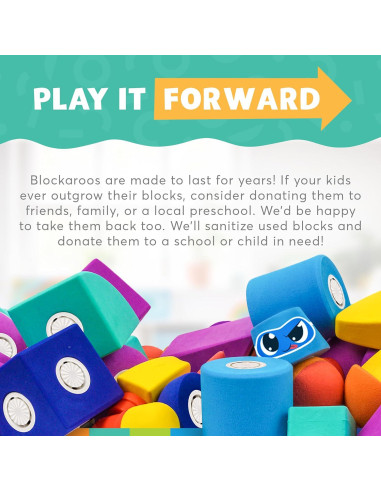 Bloques de Construcción Magnéticos Blockaroo - Set 50 Piezas