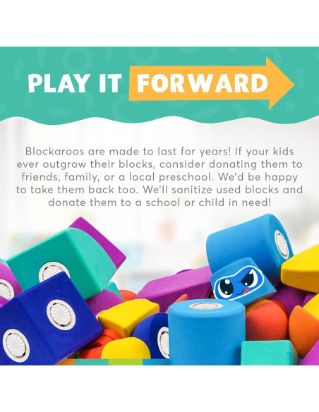 Bloques de Construcción Magnéticos Blockaroo - Set 50 Piezas