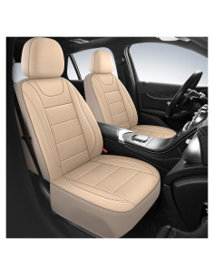 Fundas de Asiento de Coche HChengkikz KZ-4 Beige Impermeables